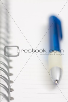 pen on notebook