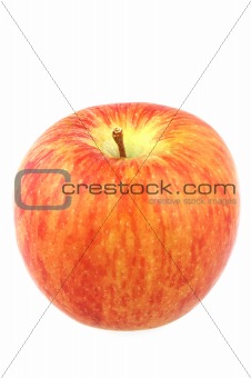 red apple isolated against white
