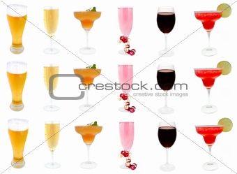collection of alcoholic drinks