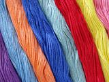 colorful threads skeins