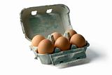brown hens eggs