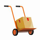 Hand cart with box