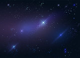 Dark starry sky space background