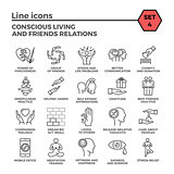 Conscious living icons set