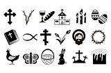 Black and White Easter Icons.