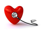 Heart and stethoscope