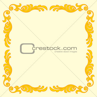 Fun colorful decoration on yellow background