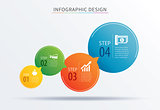 infographics circle number 4 step template. Vector illustration 