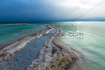 Beautiful coast of the Dead Sea . 