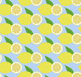 Seamless pattern fruit lemon