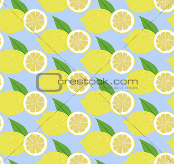 Seamless pattern fruit lemon