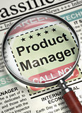 Product Manager Hiring Now. 3D.