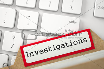 Card File with Investigations. 3d.