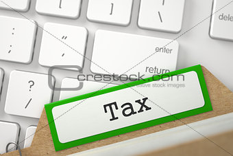 Folder Index with Inscription Tax. 3d.