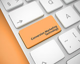 Conversion Marketing Technology - Text on Orange Keyboard Button