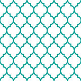 Moroccan tiles design, seamless turqoise pattern, geometric background