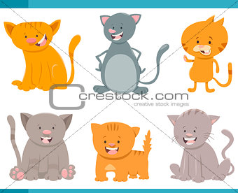 cute cat characters set