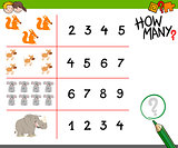 counting activity with animals