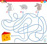 maze game with mouse characters