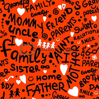 Family. seamless pattern for your design