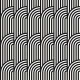 Seamless geometric pattern. Abstract stripy geometric background. Stylish vector rounded lines print