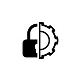 Security Settings Icon. Flat Design.