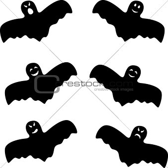 Scary Halloween ghosts set