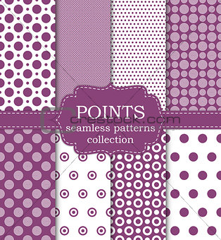 Vector illustration set of seamless patterns