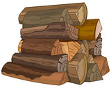 The Logs of Fire Wood