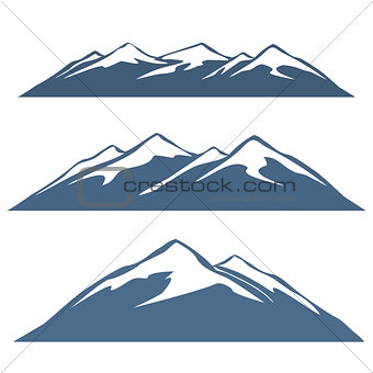 A set of mountain ranges