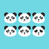 Flat Panda Faces