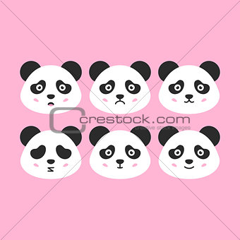 Panda Faces Set