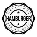 Hamburger vintage stamp vector