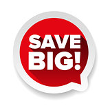 Save Big vector label