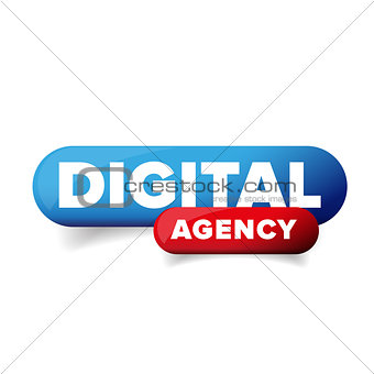 Digital agency button vector