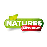 Natures Medicine button vector