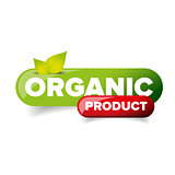 Organic Product button vector