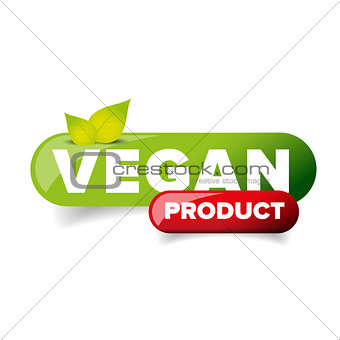 Vegan Product button vector