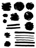 Black ink vector blots