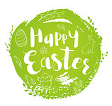 Green abstract Easter background