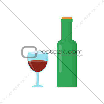 Bottle of wine with cork