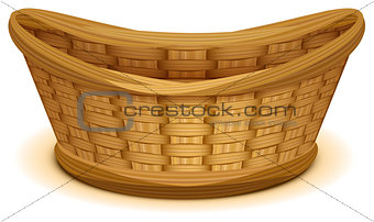 Empty wicker basket nest