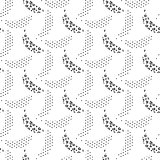 Banana pop art seamless vector pattern black and white.