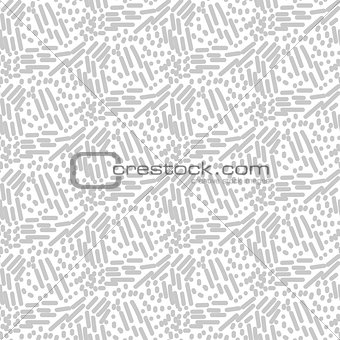 Chaotic grey strokes seamless pattern.