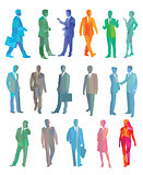 Colorful group of business people