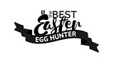 The best easter egg hunter stamp. One color print. Element for design, vector illustration