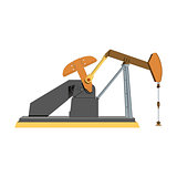 Illustration of the oil industry, oil pump