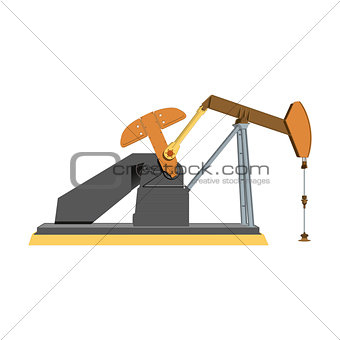 Illustration of the oil industry, oil pump