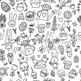 Easter, seamless pattern for your design