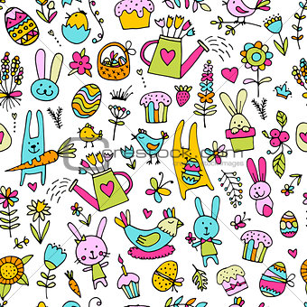 Easter, seamless pattern for your design